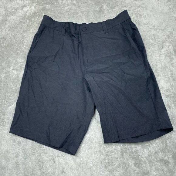 Banana Republic Mens Comfort Flat Front Shorts Size 32 Stretch Fabric Navy - Picture 1 of 8